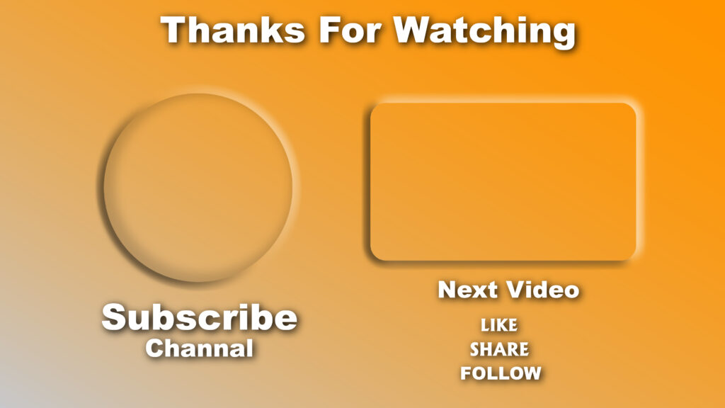 Cream color plain simple end screen youtube template