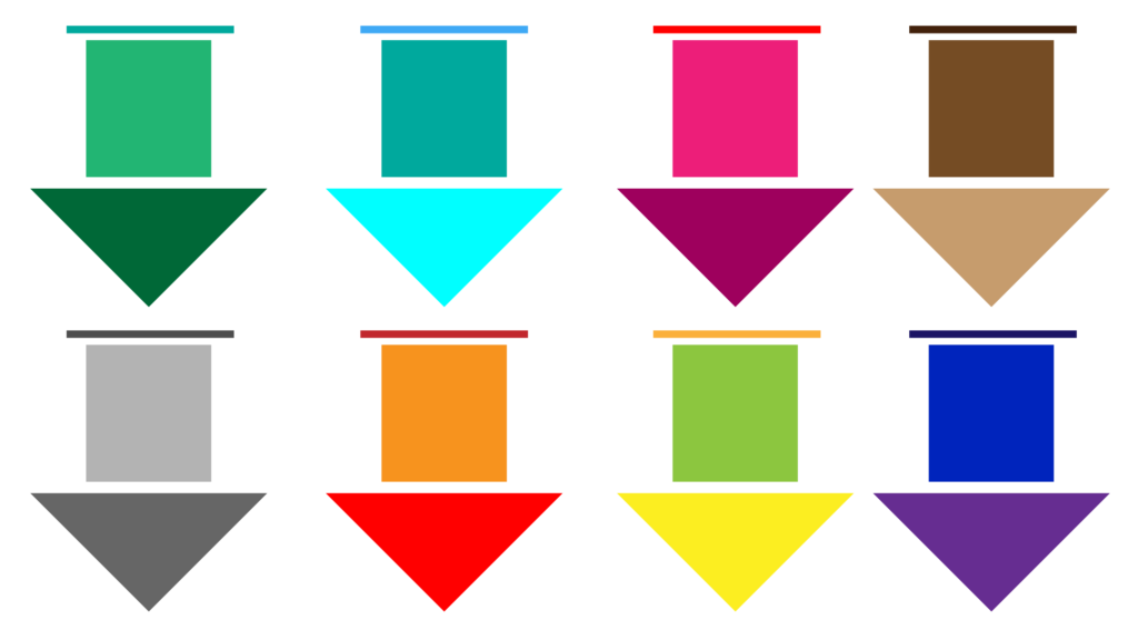 Downside point arrow png