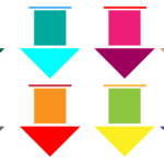 Downside point arrow png