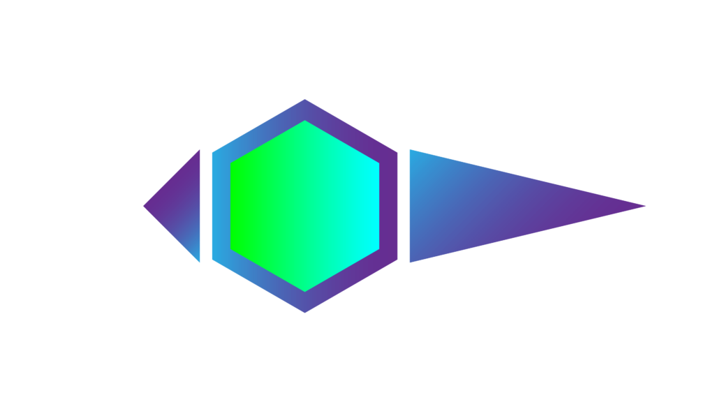 Green Purple and cyan color thin arrow png