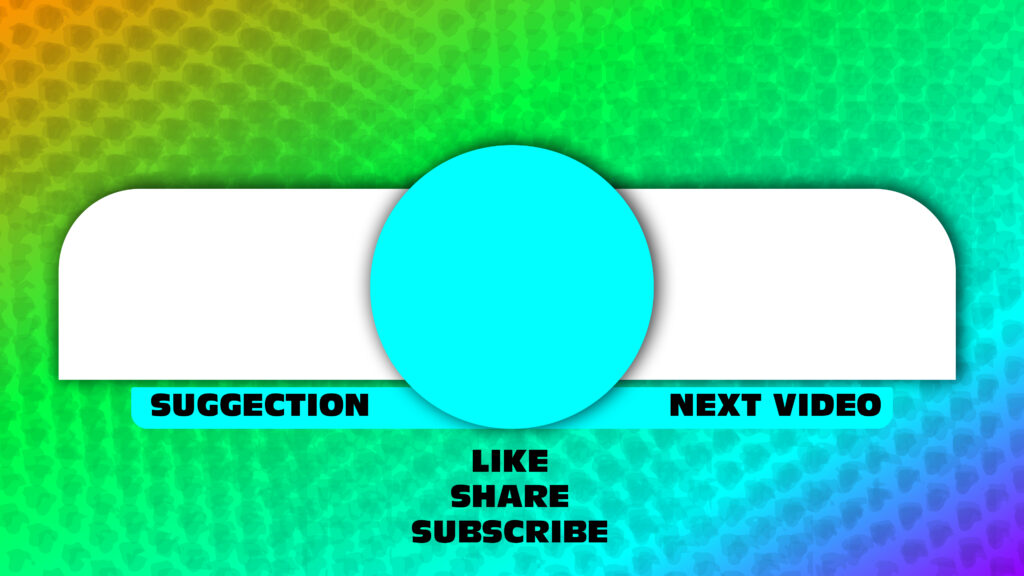 Green cyan blue texture feel youtube video end screen