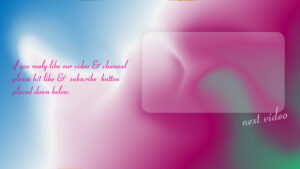 Latest glassmorphism style blue pink grey subscribe end screen