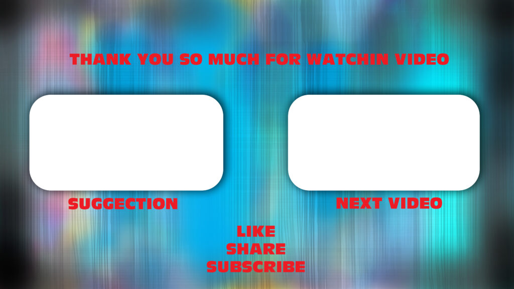 Multi colored blue lines youtube studio end screen