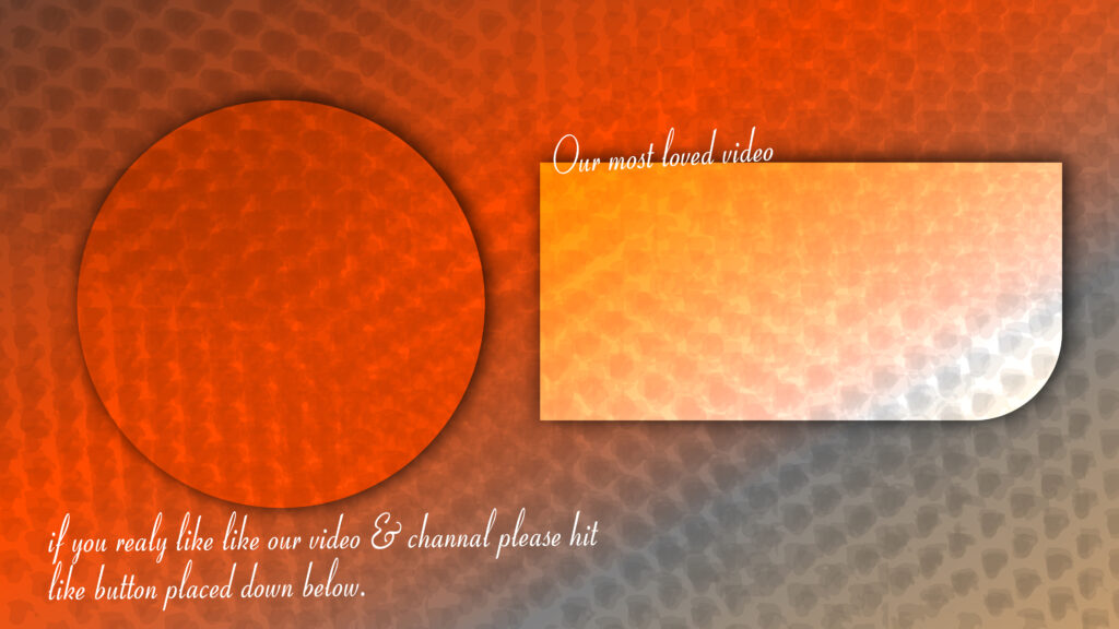 Orange colored Simple Abstract Design add end screen to youtube video