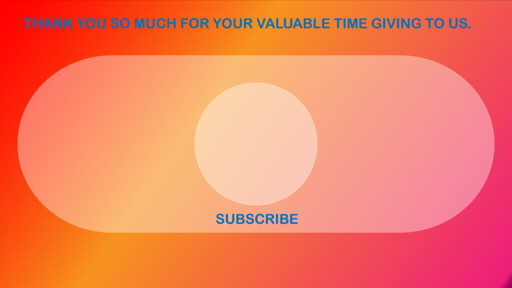 Orange yellow pink mixed color simple youtube end screen template after effects