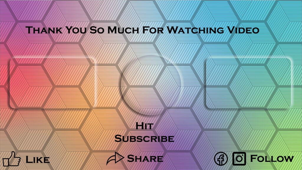 Purple cyan red simple hexagon pattern youtube end screen free download