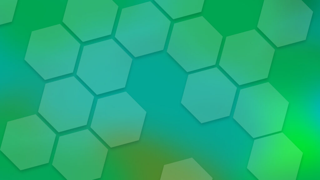 Green hexagonal pattern background free download.