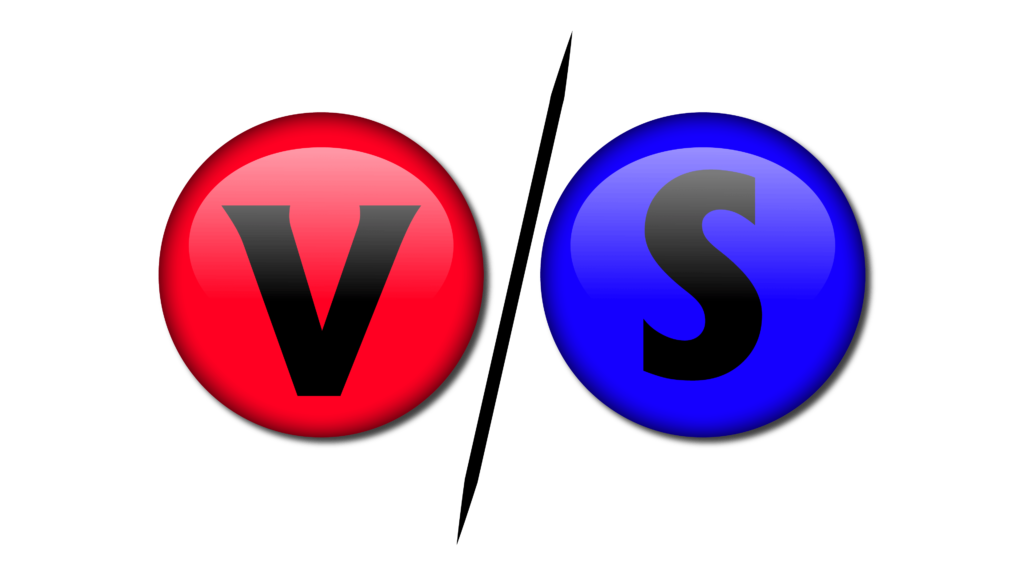 Red and blueversus HD png .