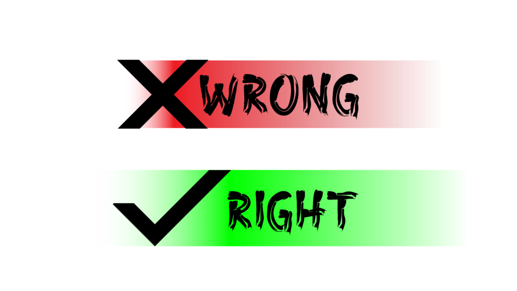 Red and green correct and cross png..