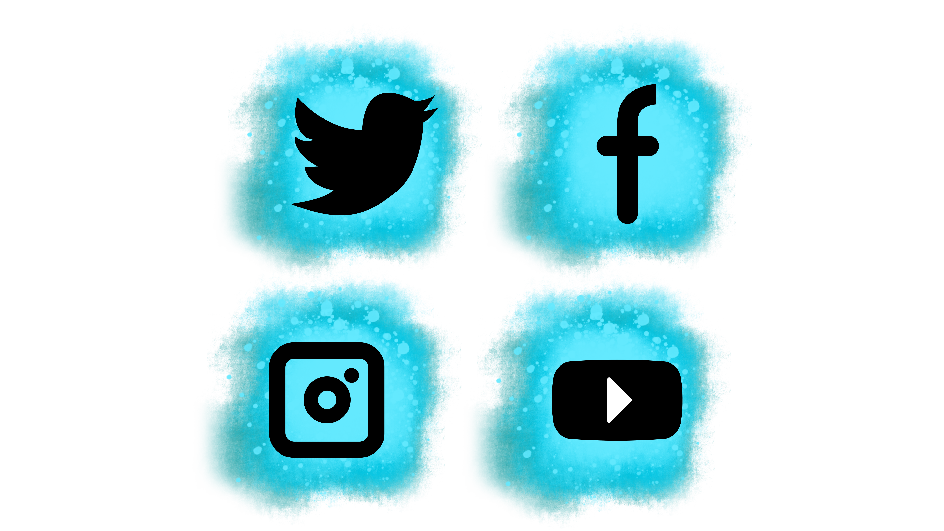Popular social media logos collection Royalty Free Vector