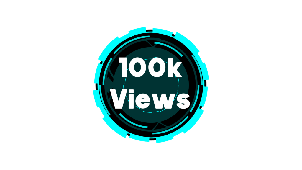 100k Views PNG Downloads Stunning circle Graphics with Black and Cyan sci fi HUD Displays