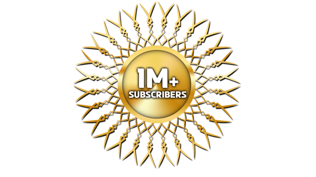 1m subscriber complate Golden Circle PNG Free Download 1m Subs PnG