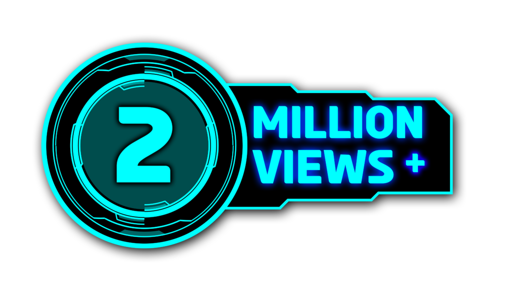 2 Million View PNG Downloads Stunning circle Graphics with Black and Cyan sci fi HUD Displays