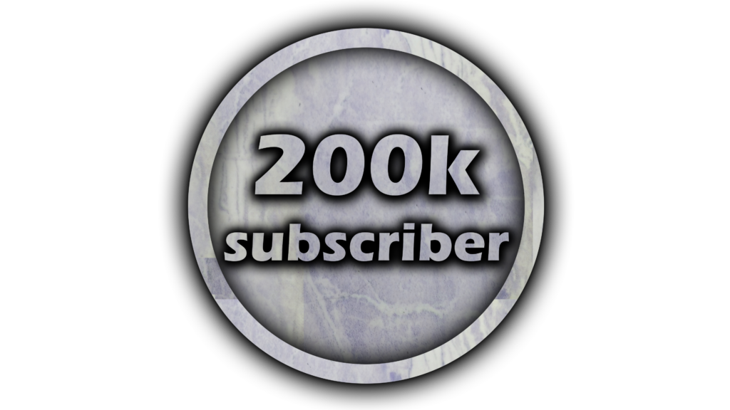 200K subscriber complate PNG Free Download 200k Subs PnG