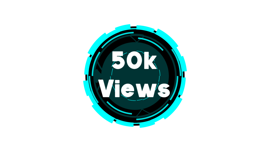 50k Views PNG Downloads Stunning circle Graphics with Black and Cyan sci fi HUD Displays