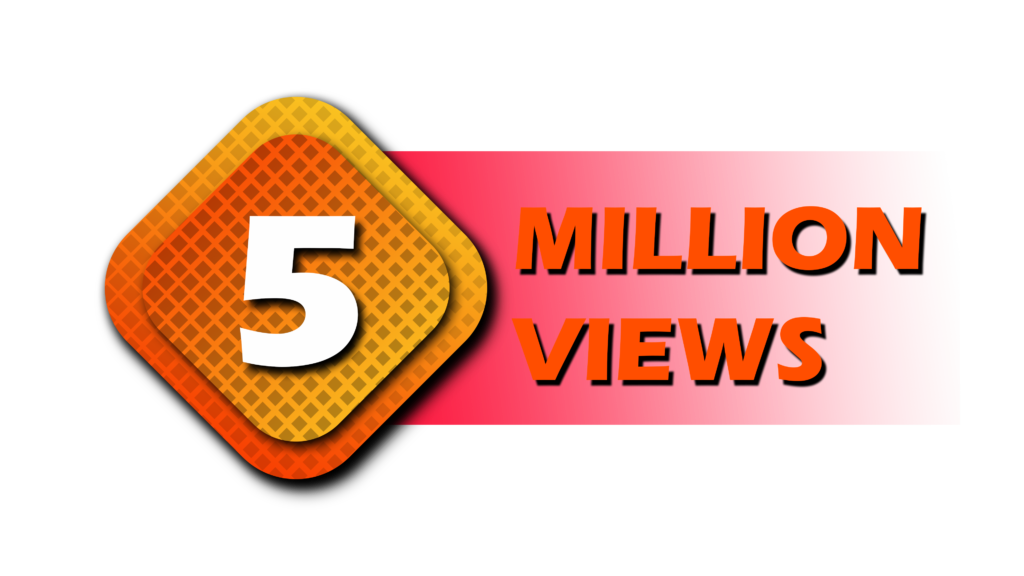 5m million views youtube Five million icon Orange Free download