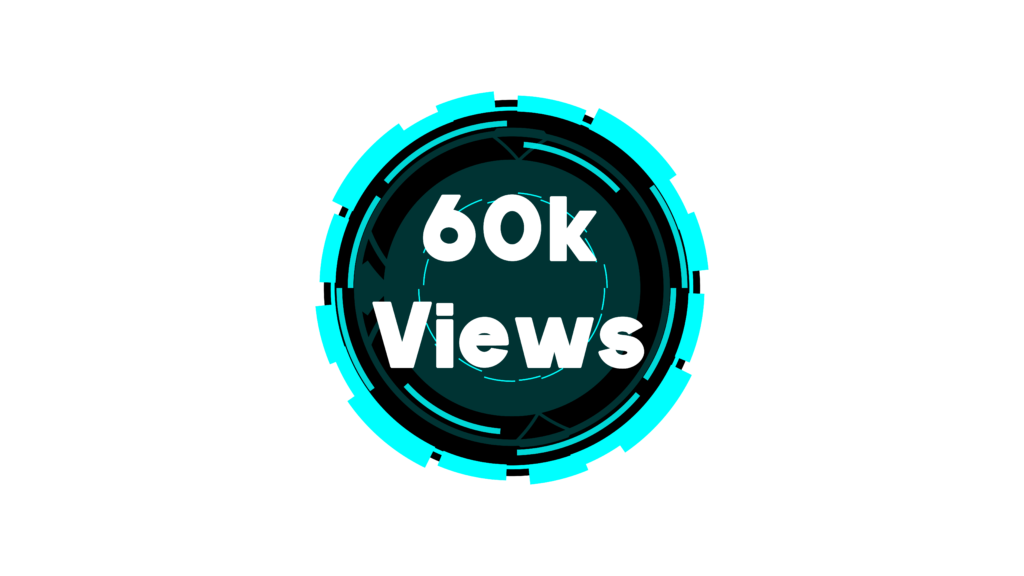 60k Views PNG Downloads Stunning circle Graphics with Black and Cyan sci fi HUD Displays