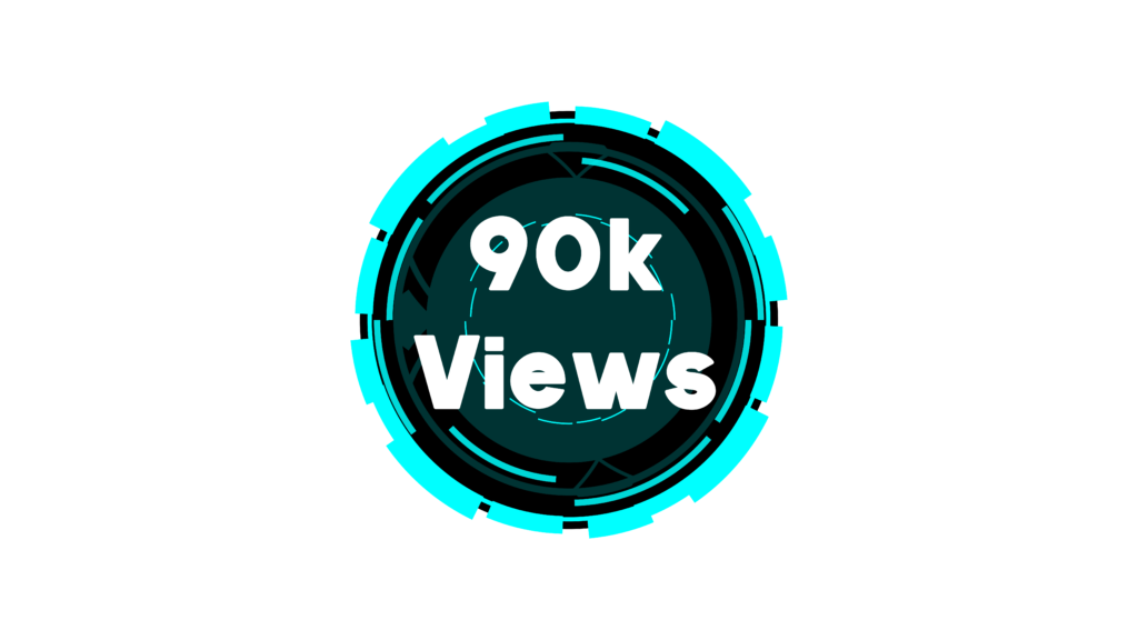 90k Views PNG Downloads Stunning circle Graphics with Black and Cyan sci fi HUD Displays