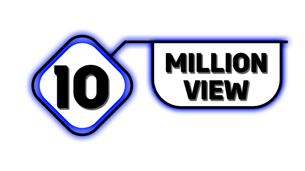 Black and Blue 10 Million views PNG