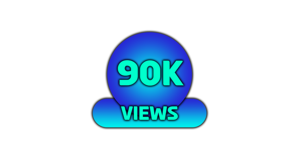 Blue 90k views transparent png images free download