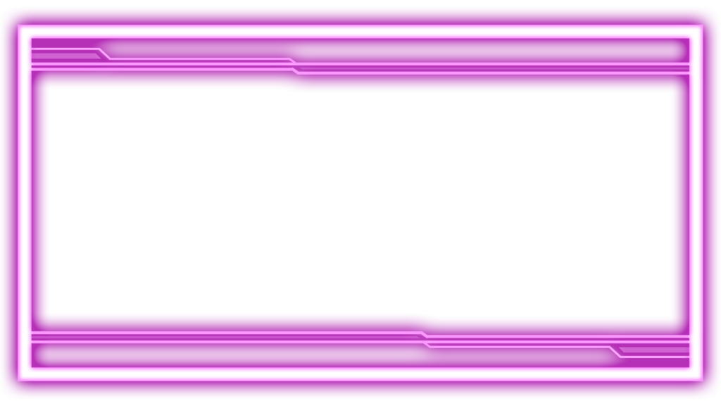 Pink Virtual Border PNG with Blue Game Elements and Futuristic Layout