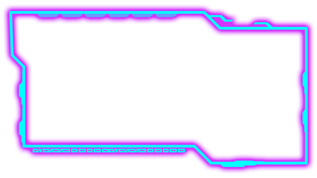 Purple Futuristic HUD Dashboard Border PNG with Hologram Technology and Black Panel