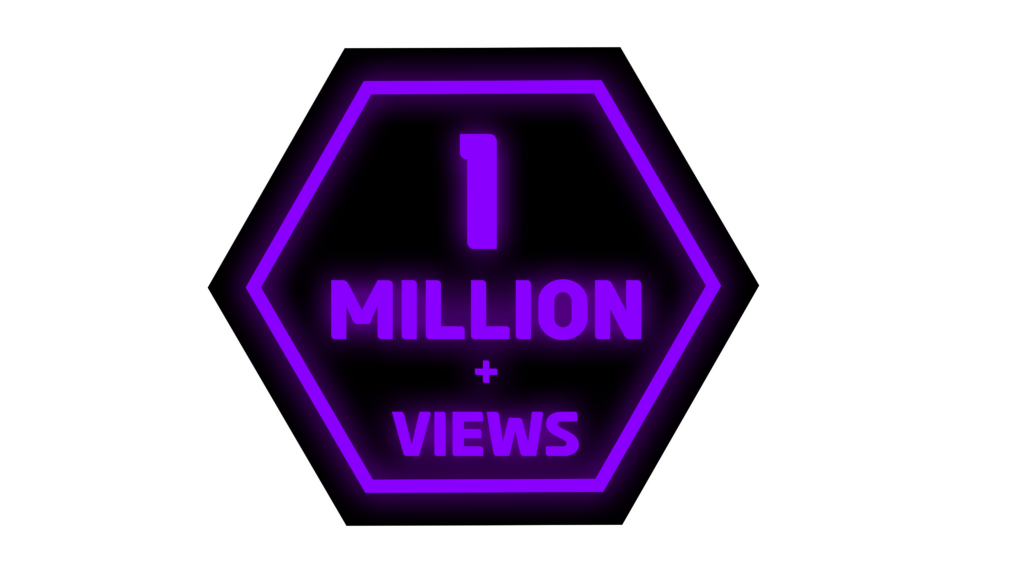 1m Views Sticker1 Million Views On Stock Vector (Royalty Free) 2014088342 |  Shutterstock