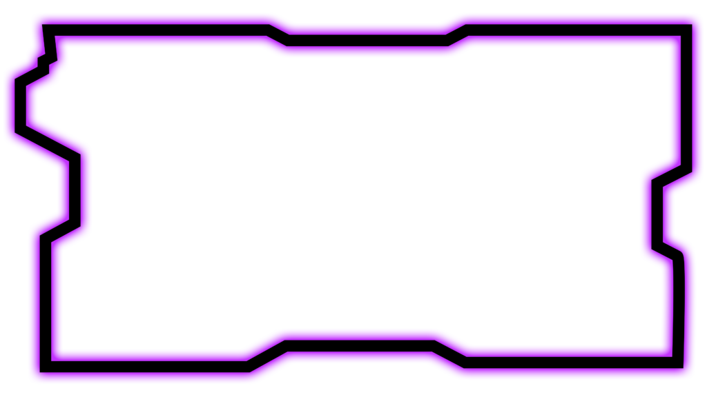 Purple Sci Fi Gaming Border PNG with Blue Game Elements and Futuristic Icons