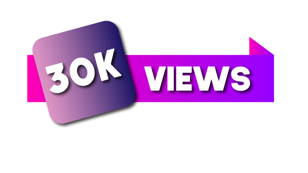 Purple YouTube 30k views symbol PNG