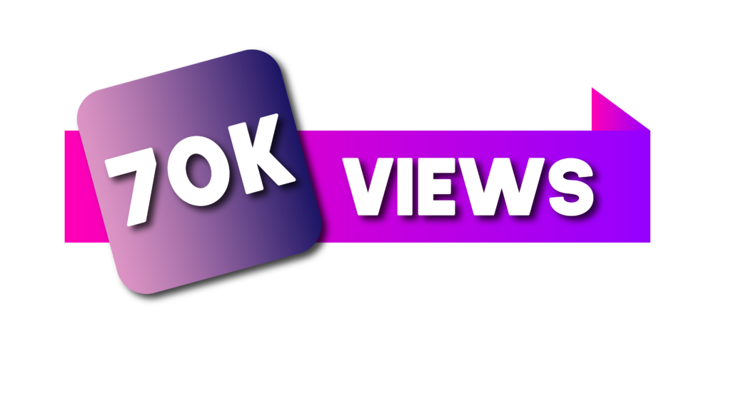 Purple YouTube 70k views symbol PNG