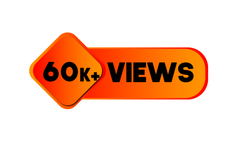 YouTube 60k views icon PNG photo