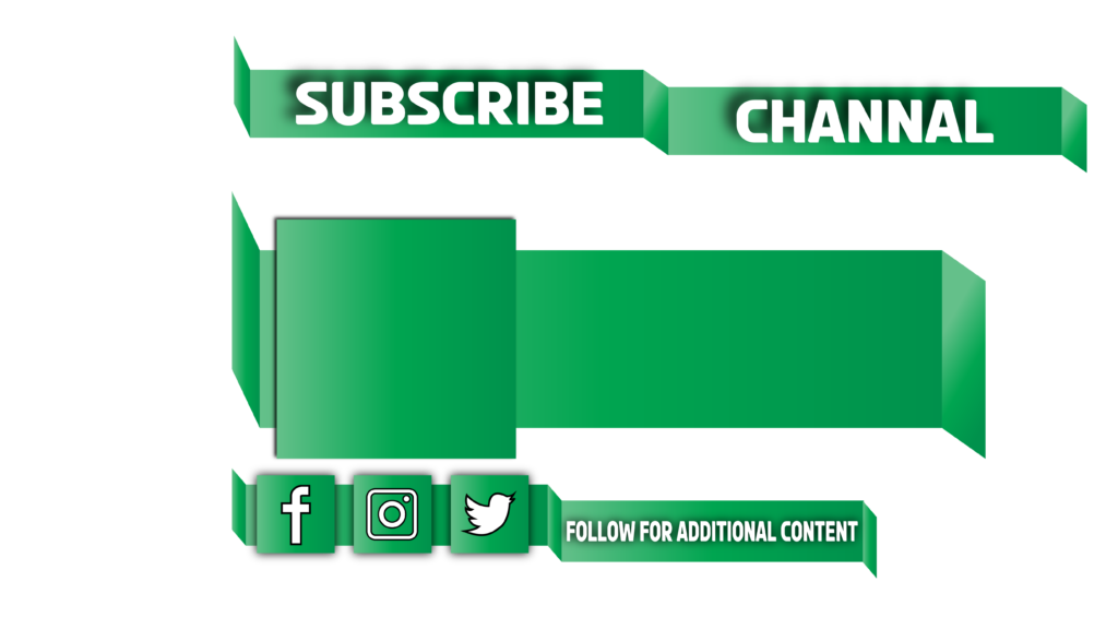 Green YT Banner , cover PNG free download