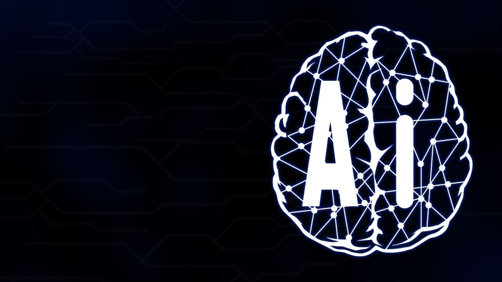 Ai brain background futuristic