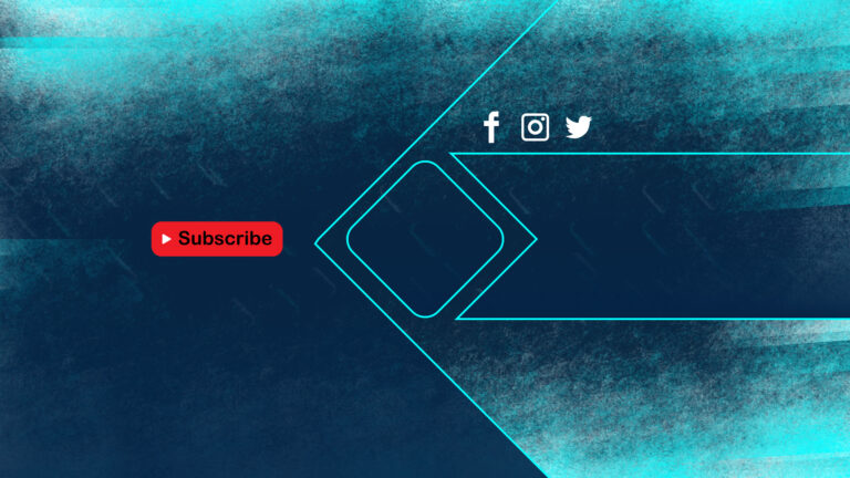 Blue youtube channel art template free download