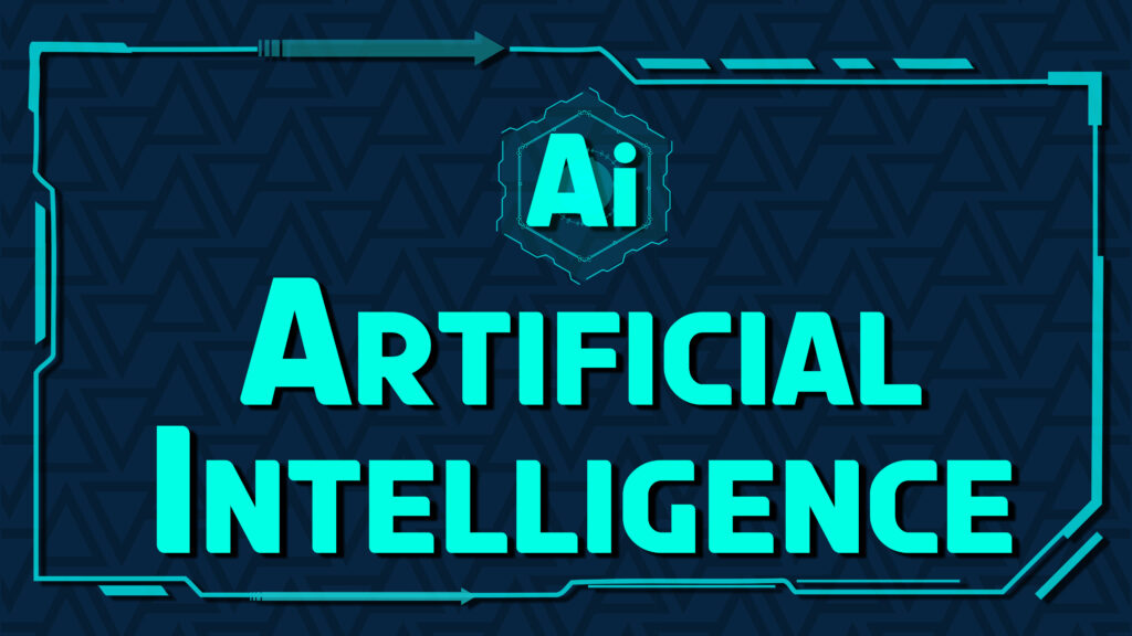 Futuristic square artificial intelligence background cyan color