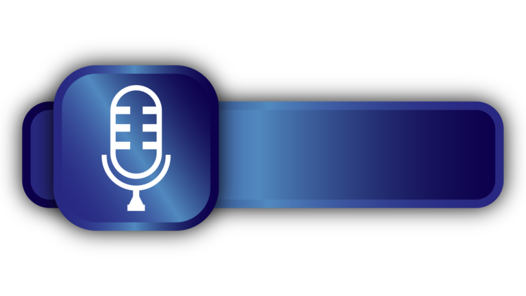High Quality Podcast blue PNG Symbols Showcase Your Passion for Audio Content.