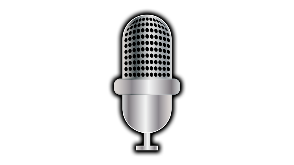 Podcast Microphone with Transparent Background Seamless Integration