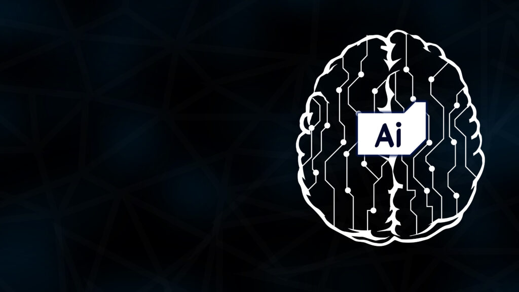 artificial intelligence human brain background, Ai background with sci fi brain