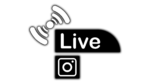 Black and white instagram live overlay png