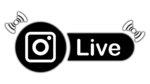 Black and white instagram live png