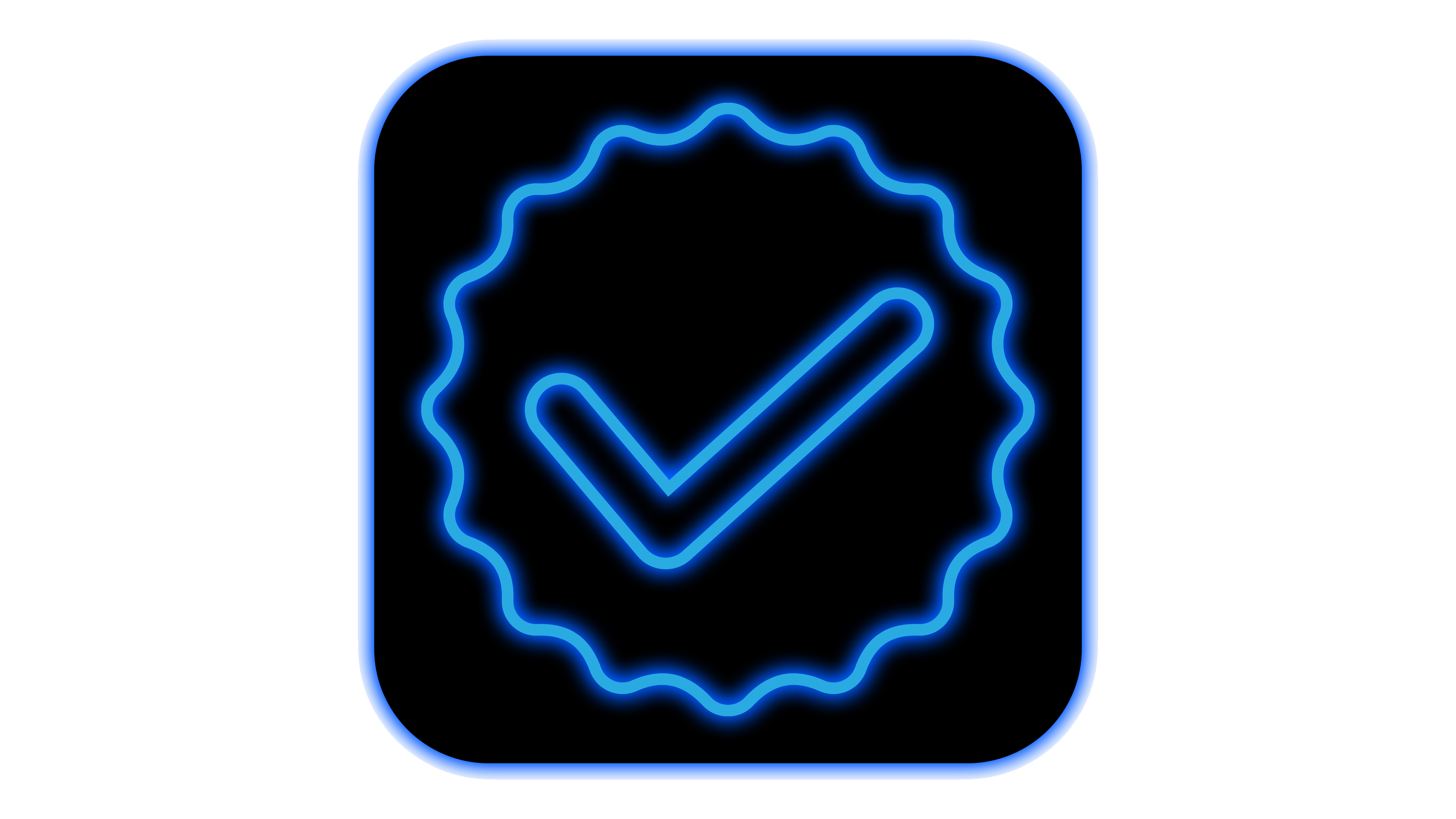 Blue neon instagram verified badge png - veeForu