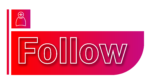 Follow button png with red gradient