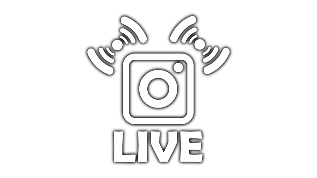 White color instagram live logo png