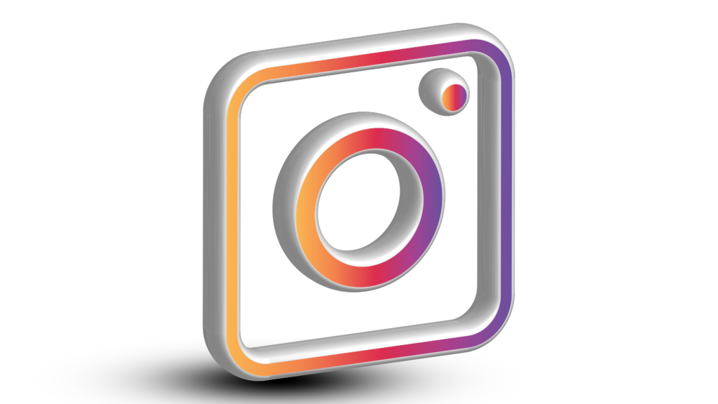 3d style Instagram social media logo on transparent background PNG -  Similar PNG