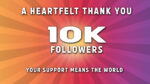 10 k follower and thank you so much msg png background