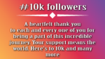 10k followers and thank you msg with insta gradient background