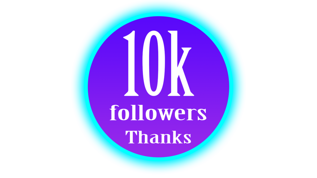 Circle design purple 10k followers , thank you png