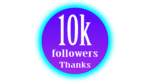 Circle design purple 10k followers , thank you png