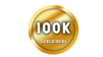 Insta 100k , 100 thounds subscribers PNG in golden circle