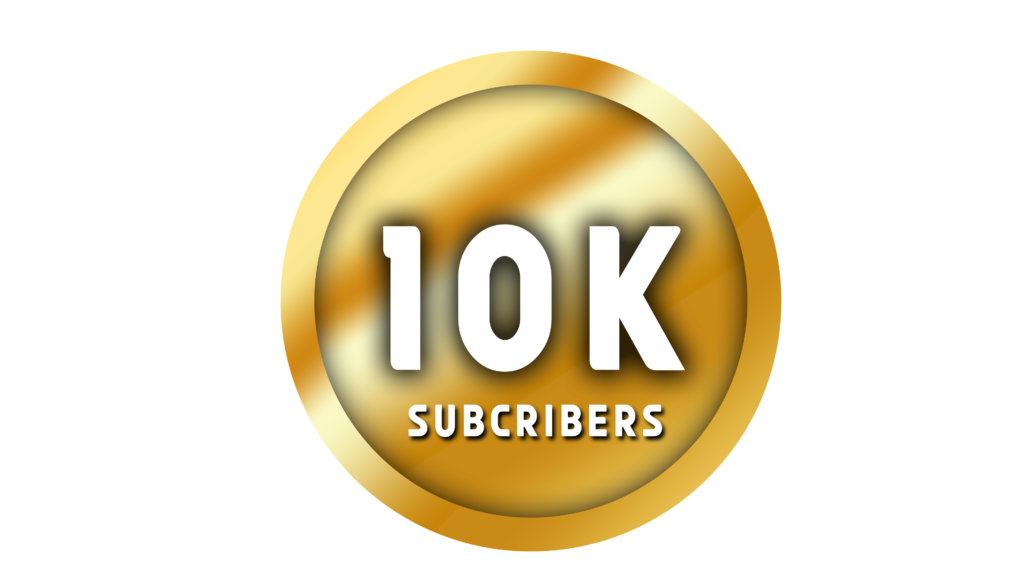 Insta 10k , 10 thounds subscribers PNG in golden circle